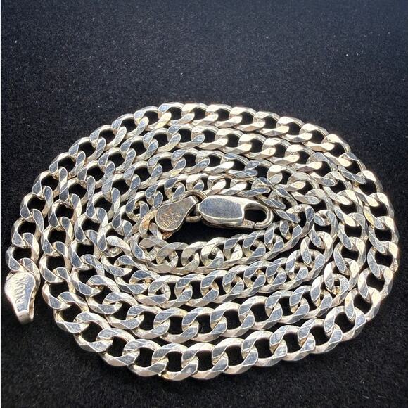 Other Other - Solid 925 Sterling Silver Miami Cuban Necklace 18" Long 4.75mm Wide 10 GRAMS